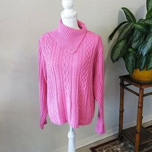 WAINSCOTT Pink Chunky "Vintage" Cable Knit size XL